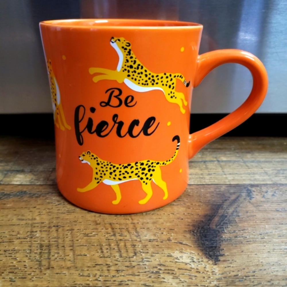 "Be Fierce" Cheetah Coffee Mug